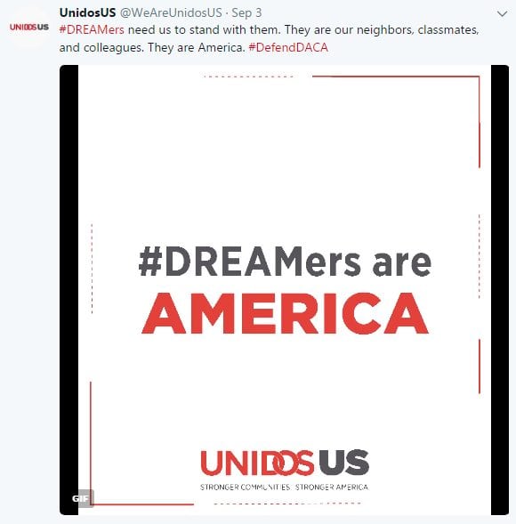 #DREAMers need us to stand with them. They are our neighbors, classmates, and colleagues. They are America. #DefendDACA