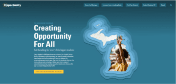 Screenshot of the Opportunity for All website landing page