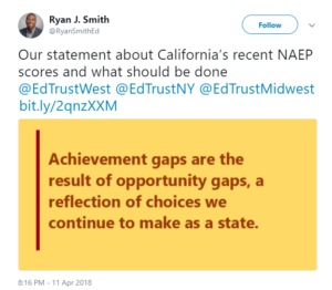 Our statement about California’s recent NAEP scores and what should be done @EdTrustWest @EdTrustNY @EdTrustMidwest http://bit.ly/2qnzXXM